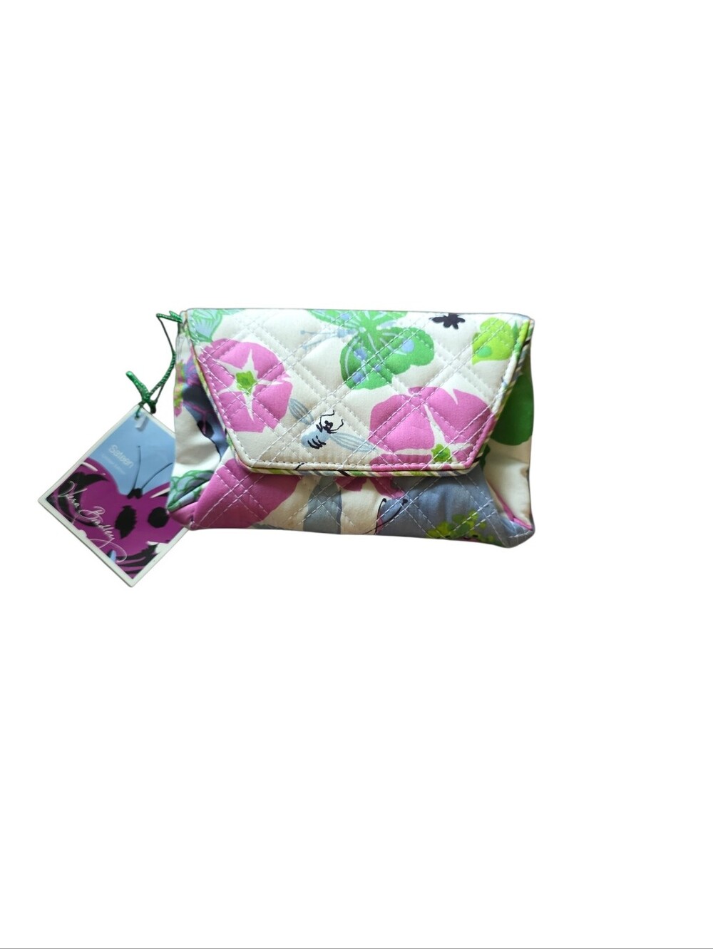 Vera Bradley Casey Sateen Wallet Limited Edition Butterfly Flower Pattern Purple